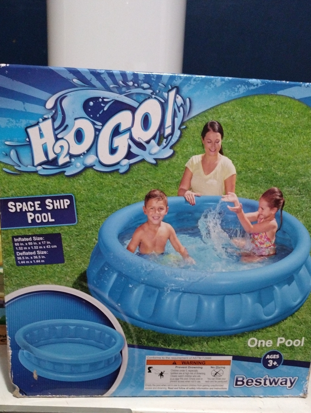 Bestway H20 GO Kids Blue Space Ship Inflatable Pool